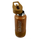 The Coldest Sports Water Bottle 32oz Straw Lid Stainless Steel Executive Wood