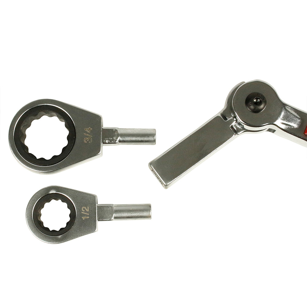 ExoFit Extreme Access Ratcheting Wrench Set SAE 9 Piece 34 Positions A