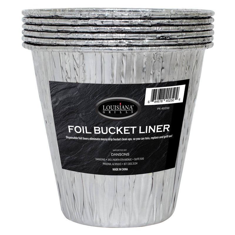 Louisiana Grills 6 Pack Foil Disposable Bucket Liners 40250
