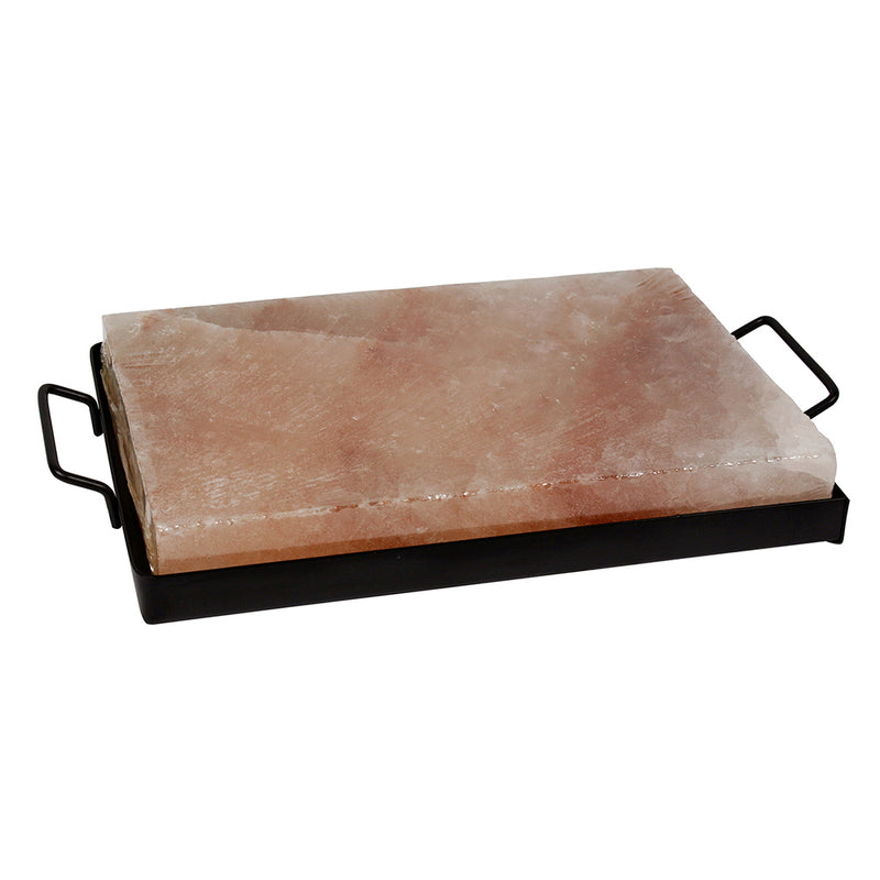 Mr. Bar-B-Q Pink Himalayan Salt Block 12 x 8 Inch Heat Or Chill W/ Serving Tray