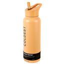 The Coldest Sports Water Bottle 40 oz Straw Lid Stainless Steel Sahara Peach