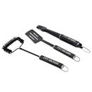 Pit Boss 3 Piece Grilling Set Spatula Tongs Wire Brush Stainless Steel 41031