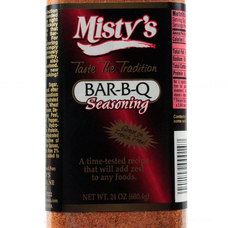 Misty's Steakhouse BBQ Seasoning Gluten Free No MSG Meat Poultry Game 24 Ounce