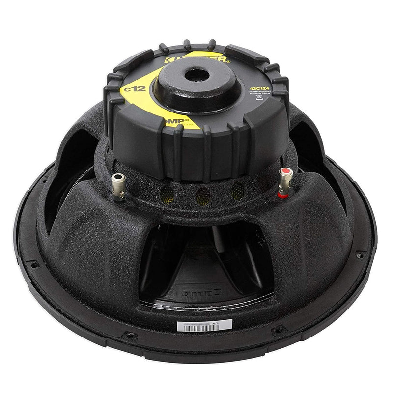 Kicker 43C124 12 Inch Comp Series Car Audio Subwoofer 4 Ohm 150W RMS 300W Peak