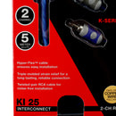 Kicker K Series 2 Channel RCA Interconnect Cable OFC 16 Feet 5 Meters 46KI25