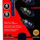 Kicker K Series 4 Channel RCA Interconnect Cable OFC 19 Feet 6 Meter 46KI46