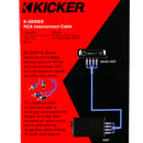 Kicker K Series 4 Channel RCA Interconnect Cable OFC 19 Feet 6 Meter 46KI46