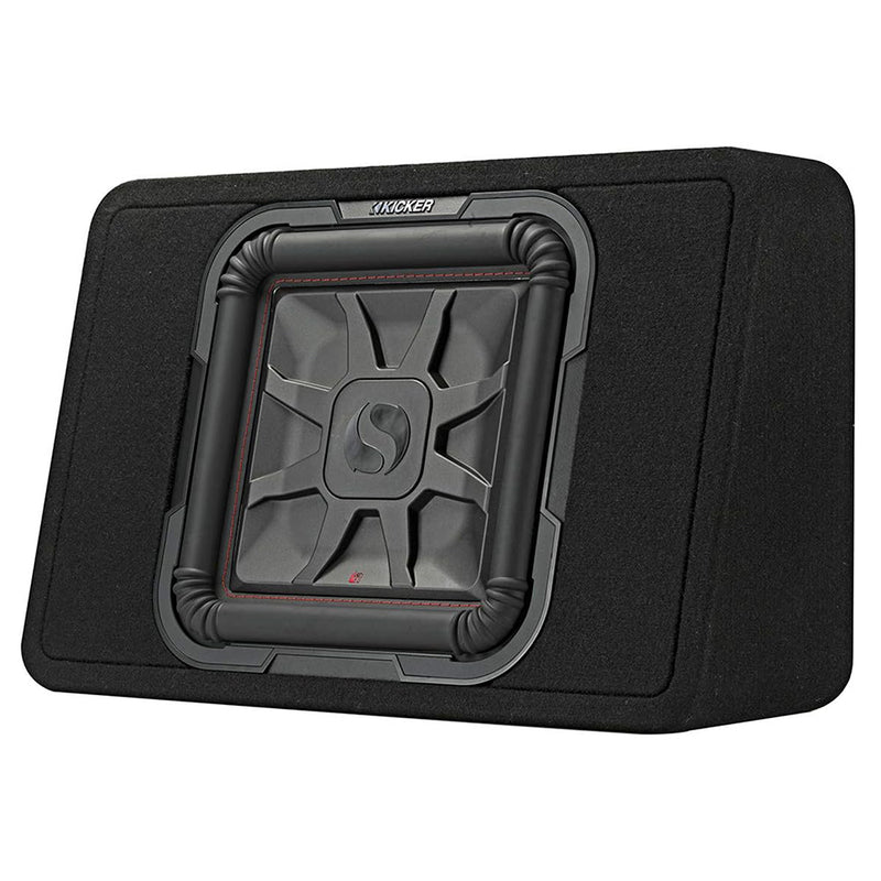 Kicker Single 12" Loaded Sub Enclosure 2 Ohm 600W Rms Thin Profile 46TL7T122