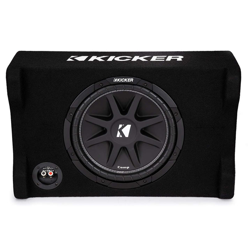 Kicker Comp 12" Down Firing Loaded Subwoofer Enclosure 4 Ohm 150 Rms 48CDF124