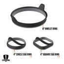Blackstone Omelet and Egg Ring Kit Silicone w/ Heat Resistant Handles 5515