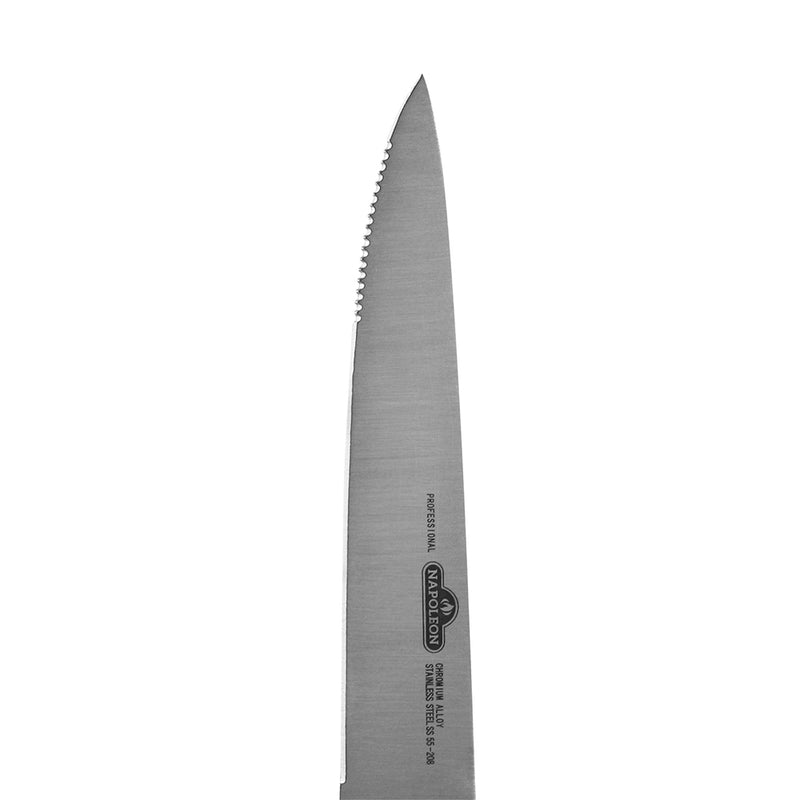 Napoleon Steak Knife 5 Inch Serrated Stainless Steel Blade Full Tang Dual Rivets