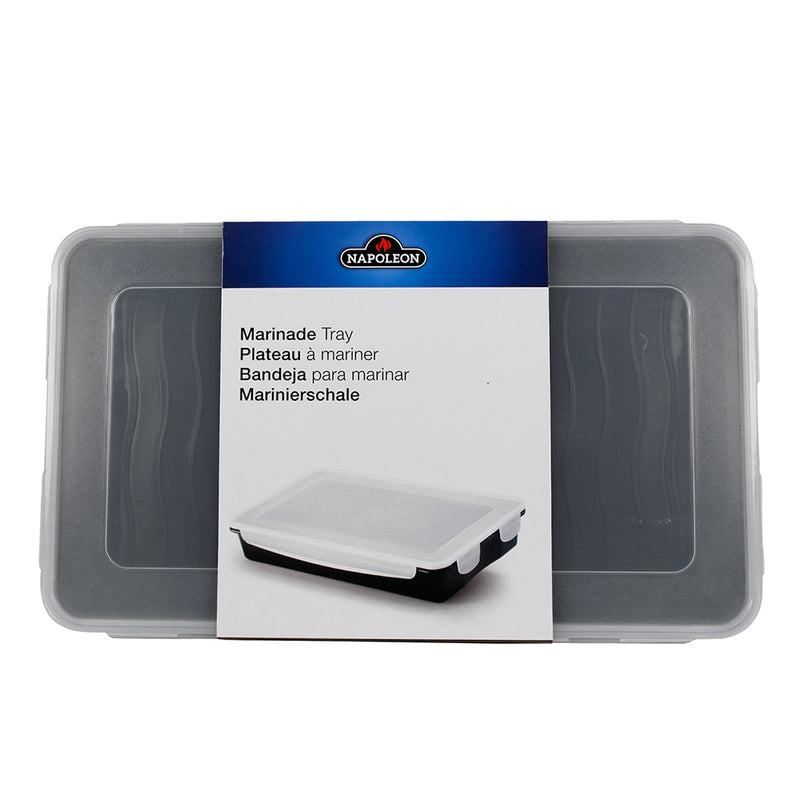 Napoleon Marinade Tray 17 x 10 Inch With Locking Lid And WAVE Bottom BPA Free