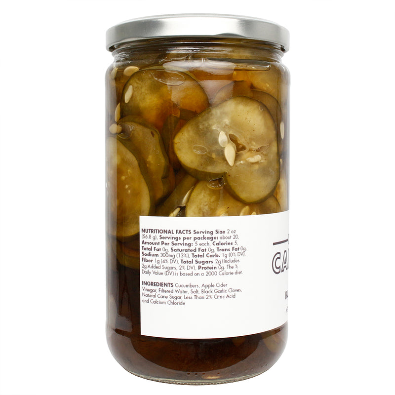 Kansas City Canning Co Black Garlic Pickles Vegan GMO Free 24 Ounce Jar