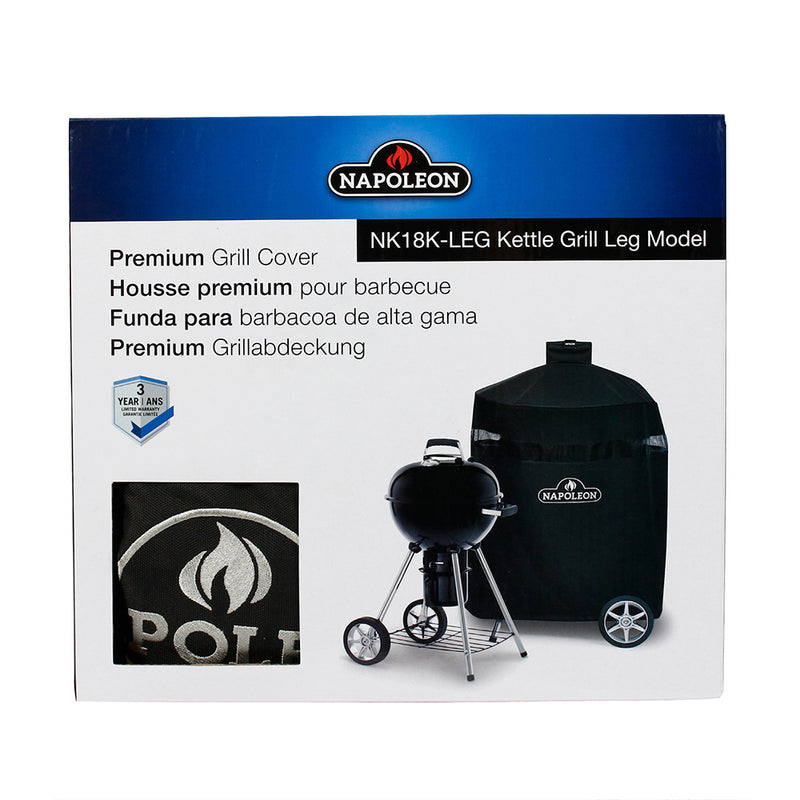 Napoleon NK18 Leg Grill Cover Water-Resistant All-Weather With Elastic Straps
