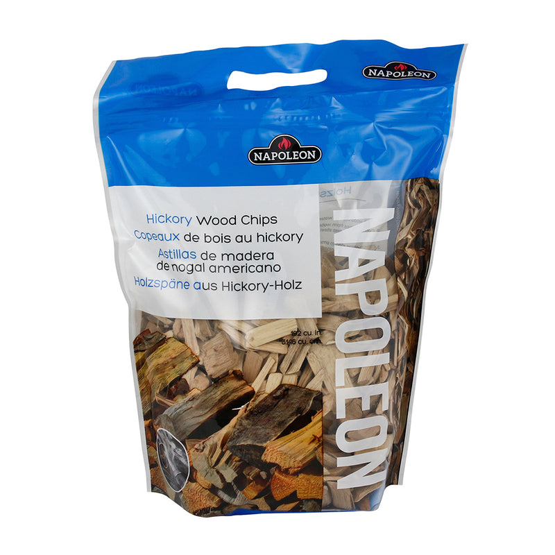 Napoleon Hickory Wood Chips Bold Southern Flavor Kiln Dried All-Natural 2 Pound
