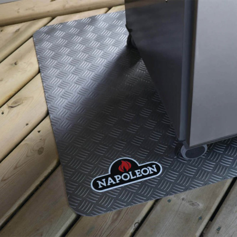 Napoleon Grill Mat Fire-Resistant Non-Slip Diamond Plate Pattern 47 x 32 Inch