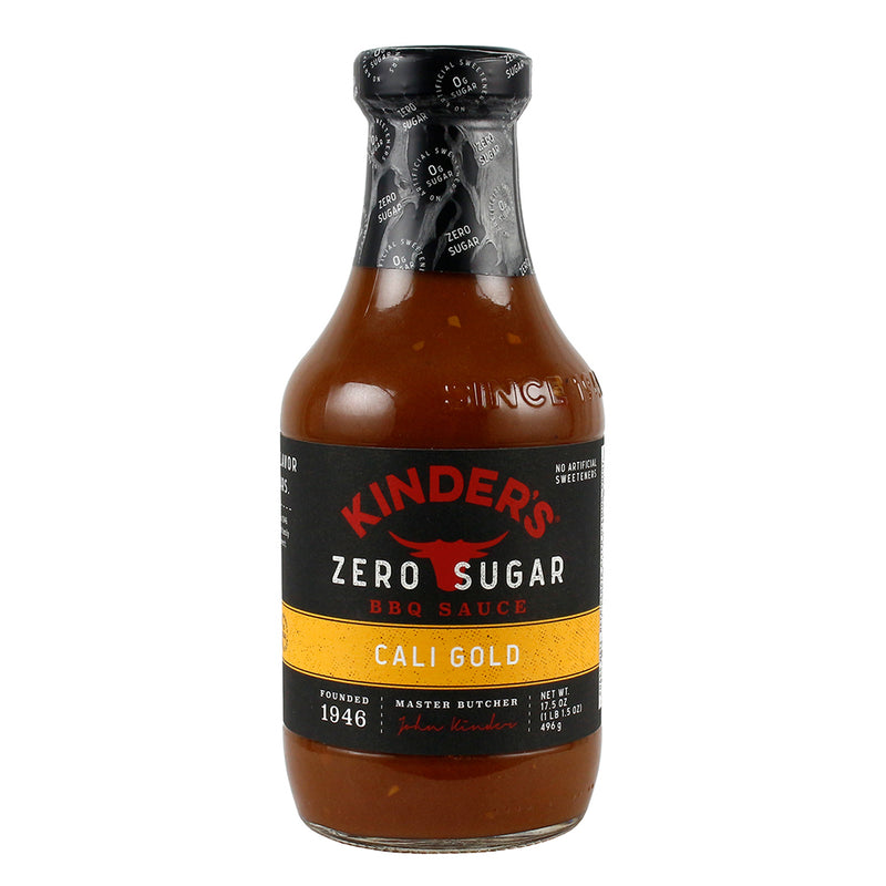 Kinder's Handcrafted Cali Gold BBQ Sauce Zero Sugar Gluten Free No HFCS 17.5 Oz