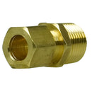 1/2" x 1/2" Compression x Male NPTF Adapter Solid Brass Compression Fitting