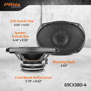 PRV 6x9" Full Range Coaxial Speaker 380W RMS 760W Peak 4 Ohm Pro Audio 69CX380-4