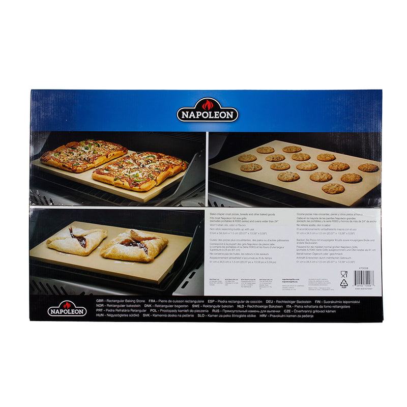 Napoleon Rectangular Baking Stone Non-Stick Porous Surface For Pizza & Pastries