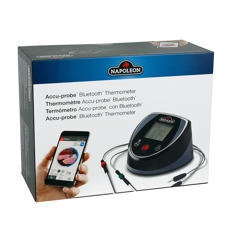 Napoleon Accu-Probe Bluetooth Thermometer LCD Display Magnet Mount W/ Two Probes