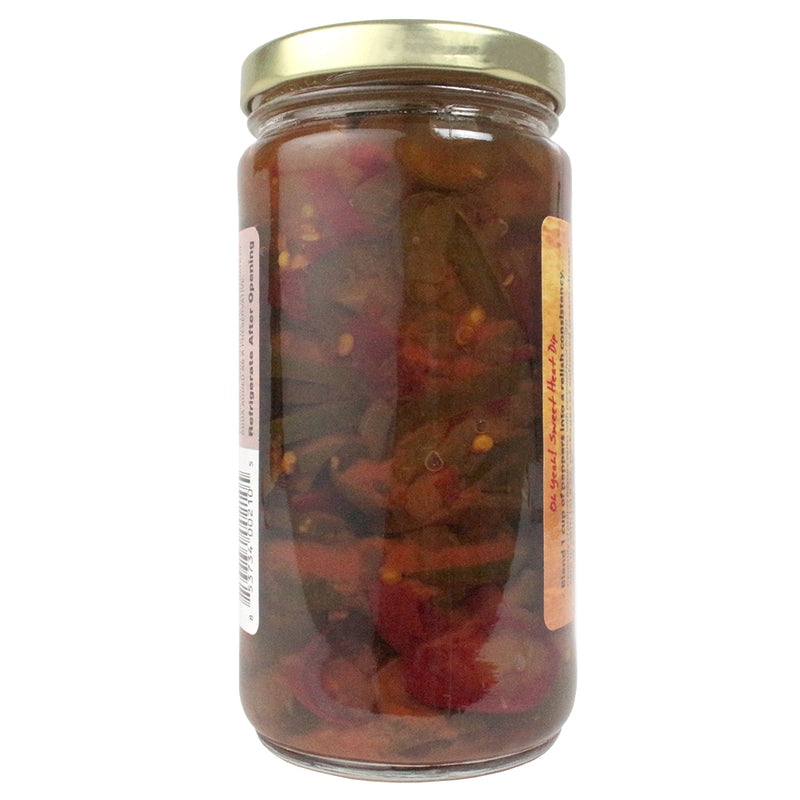 Sweet Heat Peppers Candied Jalapenos Regular Fat Free 12 oz Jar