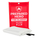 Prepared Hero Emergency Fire Blanket Lightweight Reusable 7574083043376