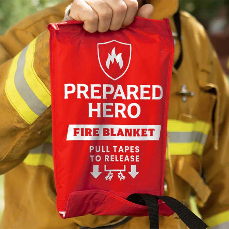 Prepared Hero Emergency Fire Blanket Lightweight Reusable 7574083043376