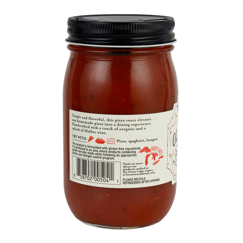 Brownwood Farms Old World Pizza Red Sauce With Malbec Wine Gluten-Free 16 Oz