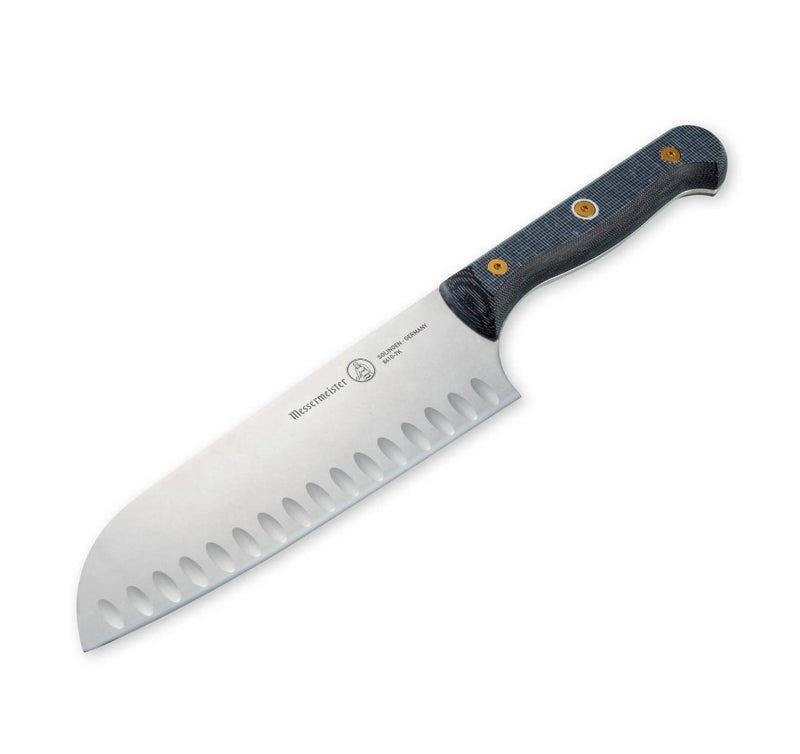 Messermeister Custom 7" Kullens Santoku Knife Handcrafted Hand Wash Only 8610-7K