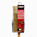 Chef Master Classic 40" Pizza Oven Brush with Scraper Wood Handle Brass Bristles