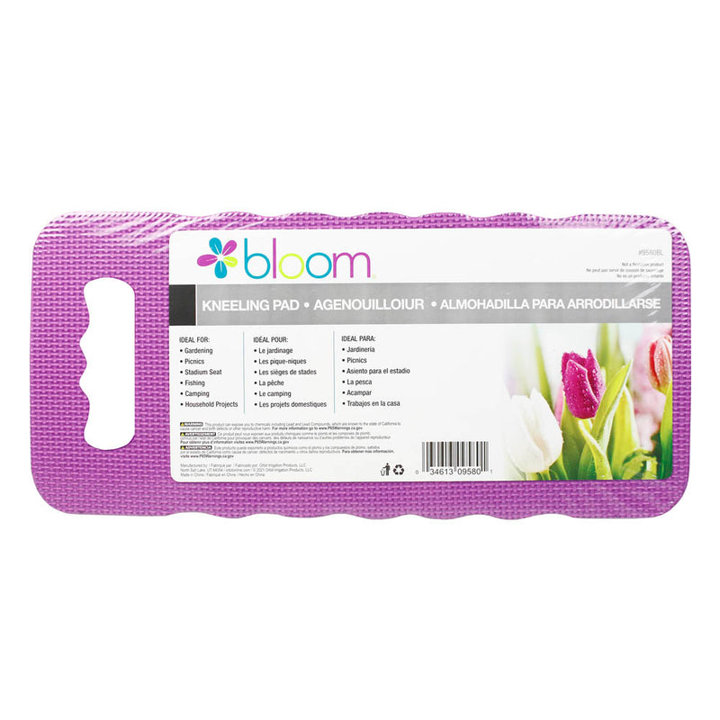 Bloom 16" x 7.25" Garden Kneeling Pad Cushion with Carrying Handle 9680BL Purple