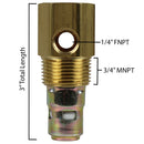 For Ingersoll Rand Replacement 1/2" Female NPT x 3/4" Brass Air Compressor Check Valve 97162812
