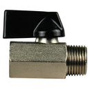 3/8" Mini MNPT x 3/8" FNPT Ball Valve WOG 200 PSI A-38MF