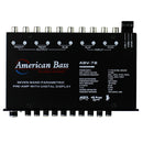 American Bass ABV-7B Equalizer 7 Band Pre-AMP w Digital Display Control AB-V7B