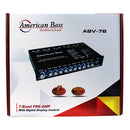 American Bass ABV-7B Equalizer 7 Band Pre-AMP w Digital Display Control AB-V7B