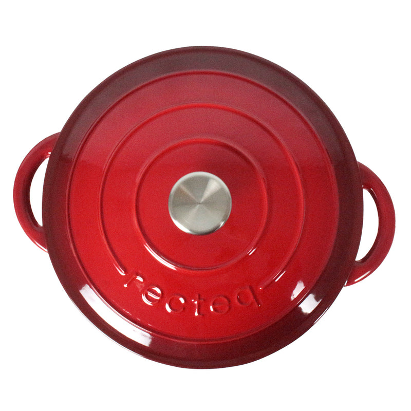 Recteq 6.8 QT Large Dutch Oven Enameled Cast Iron Ceramic Coated
