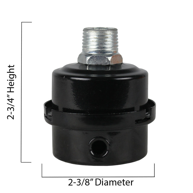 1/2" NPT Air Compressor Intake Filter Silencer Metal Housing and Element AF-04A