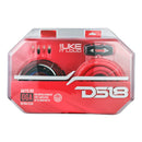 DS18 Amplifier Wiring Installation Kit 0 Gauge CCA 3500W RMS Red AKIT0.RD