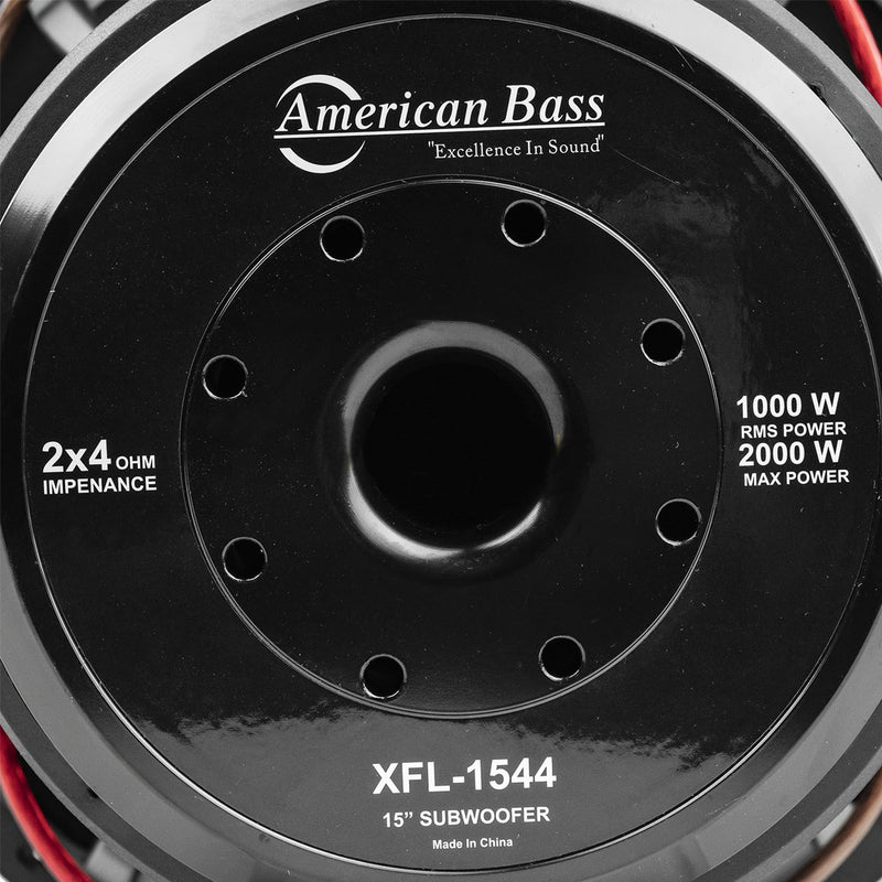 American Bass XFL-1544 15" Subwoofer Dual 4 Ohm 2000 Watts Max Car Audio Single