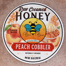 Bee Bum Creamed Honey Peach Cobbler 10 Oz Made in USA Veteran Owned BB-PEACHCOB