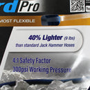 BluBird Pro Rubber Jack Hammer Air Hose Assembly 3/4" x 100' BBPROJH34100