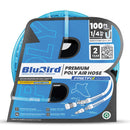 BluBird Poly Air Hose Assembly 1/4" X 100' w/ Fast FiX Field Repairable Fitting BBPU14100