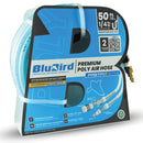 BluBird Poly Air Hose Assembly 1/4" X 50' w/ Fast FiX and Quick Connect Coupler BBPU1450