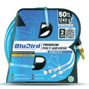 BluBird Poly Air Hose Assembly 1/4" X 50' w/ Fast FiX and Quick Connect Coupler BBPU1450