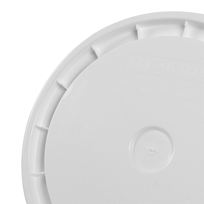 Leaktite Universal Plastic Bucket Lid For 5-Gallon Buckets Snap-On 12-In White