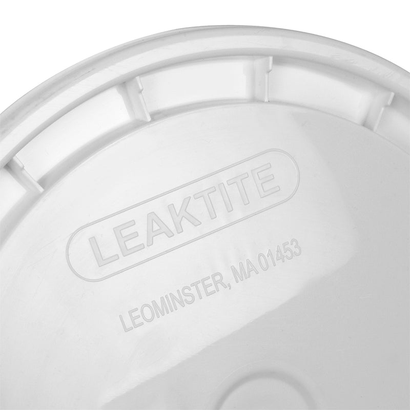 Leaktite Universal Plastic Bucket Lid For 5-Gallon Buckets Snap-On 12-In White