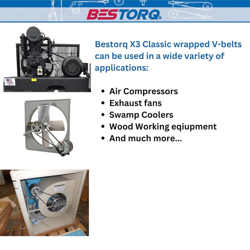 Bestorq V Belt 5L880 B85 Replacement 5/8" x 88" Industrial & Lawn Mower Heavy Duty