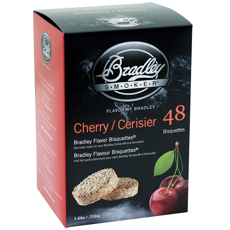 Bradley Smoker Cherry Flavor Wood Smoking Bisquettes 48 Pack BTCH48