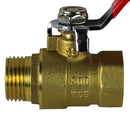 1/2" Male Female NPT Brass Ball Valve Water Moisture Air Tank Drain Shut Off BV04